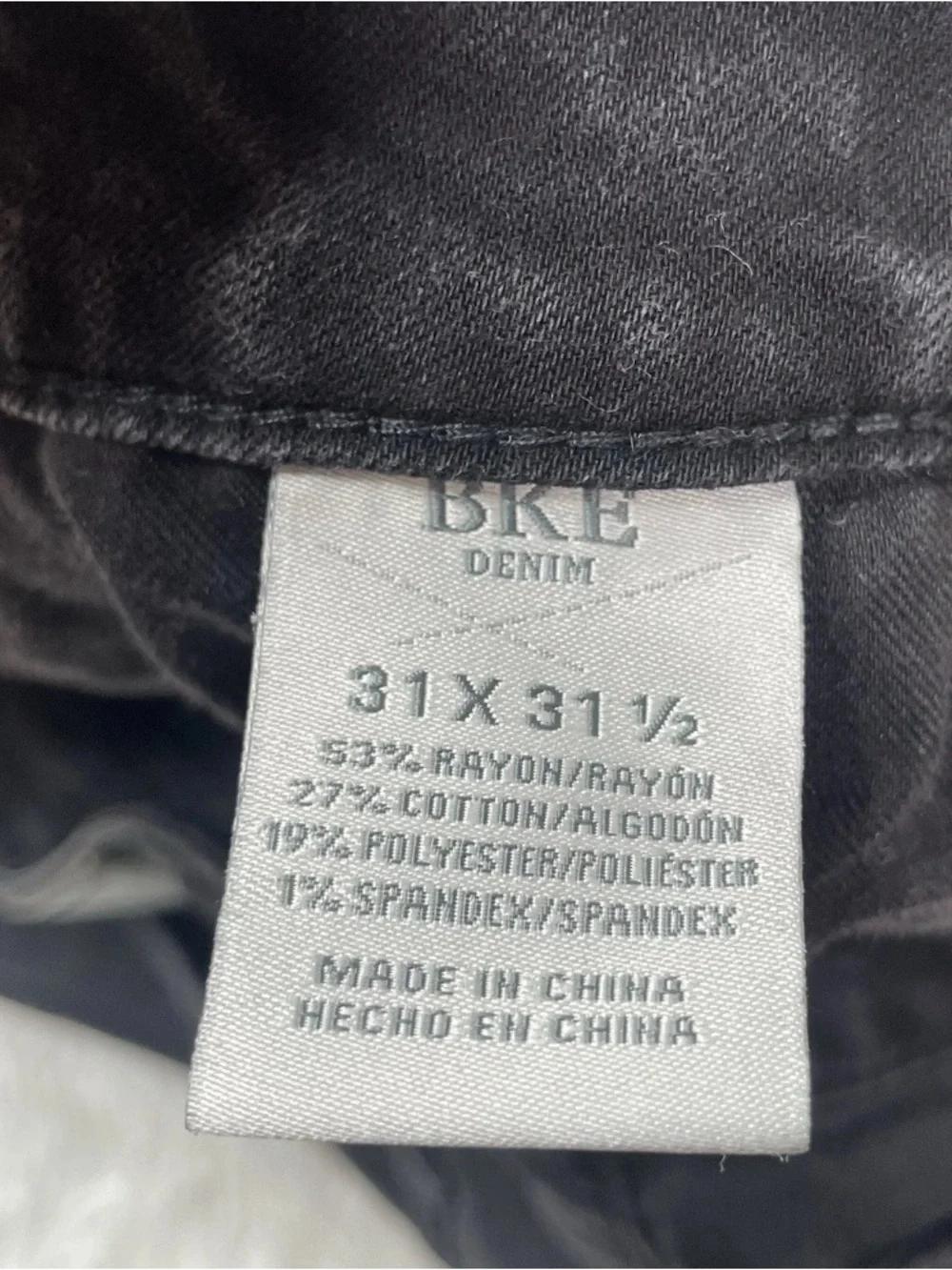 BKE Payton Bootcut Jeans Womens Size 31x31 Black Denim Stretch Buckle Mid Rise